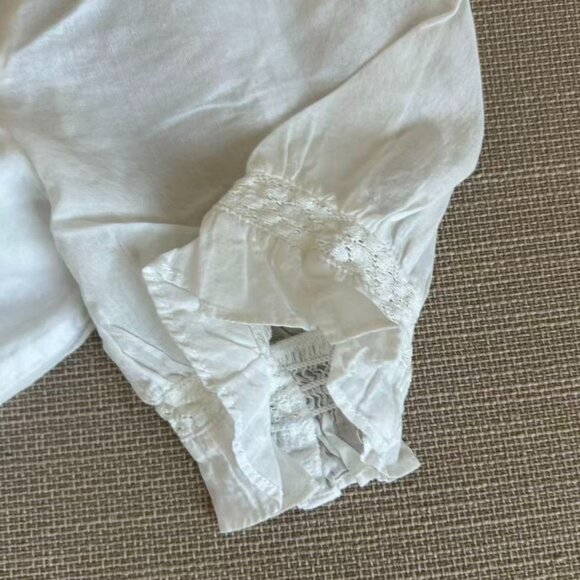 Reformation Jack Mini Dress Sz2/4/6 White French Cotton Causal - Picture 9 of 12